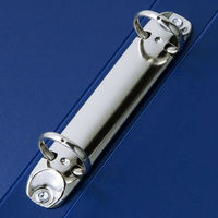 アスクル　リングファイル　PP製表紙　A4タテ　丸型2穴　背幅27mm　ブルー　青　ユーロスタイル オリジナル（わけあり品）