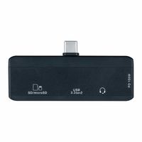 ナカバヤシ TypeーC　PD　USB3.2Gen2　2ポートコンボハブ　3.5mm4極付 COMーC3SD152BK 1個