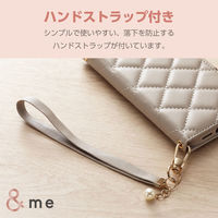 iPhone15 ケース 手帳型 ハンドストラップ付 ミラー付 グレージュ PM-A23APLFJM4GB エレコム 1個（わけあり品）