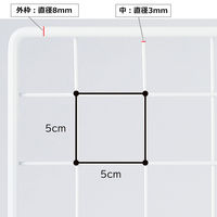 【軒先渡し】ストア・エキスプレス ディスプレイネット ホワイト スチール製　60×30cm 6495-163 1台（直送品）