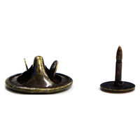 日本紐釦貿易(Nippon Chuko) 蝶バネピン タイタックピン 台6mm 針約7mm 5個入 アンティークゴールド A12-509（直送品）