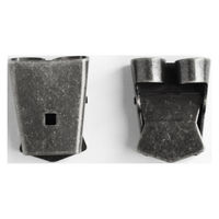 日本紐釦貿易(Nippon Chuko) ループタイ 止め金具 約H2×W1.5×D0.4cm 4個入り アンティークシルバー A6-5-A（直送品）