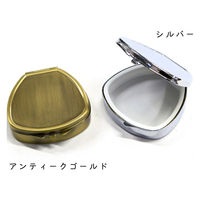 日本紐釦貿易(Nippon Chuko) ピルケース 貝型 鏡なし W50×H50mm アンティークゴールド A8-35 1セット(3袋)（直送品）