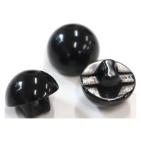 日本紐釦貿易 日本紐釦貿易(Nippon Chuko) 目玉ボタン 裏穴 黒 10mm 12個 CE143 1セット(3袋)（直送品）