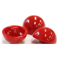 日本紐釦貿易 日本紐釦貿易(Nippon Chuko) 目玉ボタン 裏穴 赤 18mm 8個 CE167 1セット(3袋)（直送品）