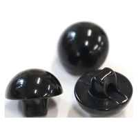 日本紐釦貿易 日本紐釦貿易(Nippon Chuko) 目玉ボタン 裏穴 黒 11.5mm 12個 CE144 1セット(3袋)（直送品）