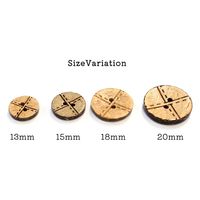 日本紐釦貿易 日本紐釦貿易(Nippon Chuko) ハワイアンボタン 20mm 4個 CG1304 1セット(3袋)（直送品）