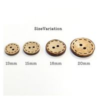 日本紐釦貿易 日本紐釦貿易(Nippon Chuko) ハワイアンボタン 15mm 6個 CG1306 1セット(3袋)（直送品）