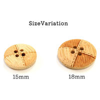 日本紐釦貿易 日本紐釦貿易(Nippon Chuko) ナチュラルボタン 18mm 6個 CG951 1セット(3袋)（直送品）