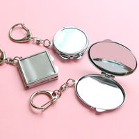 日本紐釦貿易 日本紐釦貿易(Nippon Chuko)NBK ミラーキーホルダー シルバー KE1452 1セット(5袋)（直送品）