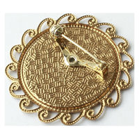 日本紐釦貿易(Nippon Chuko)NBK 銅板付き アンティークデザイン ブローチ台 丸型 〈小〉 φ45mm 1個入 ゴールド KK（直送品）