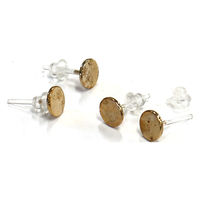 日本紐釦貿易 日本紐釦貿易(Nippon Chuko)NBK 樹脂ピアス 台付 20組入 ゴールド KE195-20 1セット(20組)（直送品）