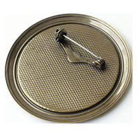 日本紐釦貿易(Nippon Chuko)NBK 銅板付き アンティークデザイン ブローチ台 丸 〈大〉 φ53mm 徳用5個入 アンティーク（直送品）