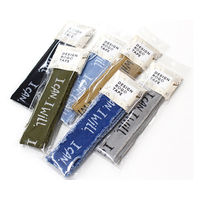 日本紐釦貿易(Nippon Chuko) デニム調フレイドロゴテープ サイドフリンジ 巾約36mm 1.5mカット ライトブルー KLT10（直送品）