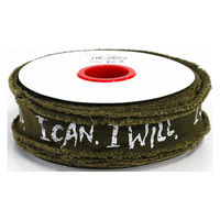 日本紐釦貿易(Nippon Chuko) デニム調フレイドロゴテープ サイドフリンジ 巾約36mm 13.5m巻 カーキ KLT1-2（直送品）