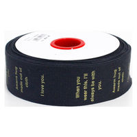 日本紐釦貿易(Nippon Chuko) ミニマルデザイン ロゴテープ コットン 巾約40mm 15m巻 グレー KLT2-3（直送品）