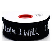 日本紐釦貿易(Nippon Chuko) デニム調フレイドロゴテープ サイドフリンジ 巾約36mm 13.5m巻 ブラック KLT1-4（直送品）