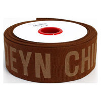 日本紐釦貿易(Nippon Chuko) 広幅 モードデザイン ロゴテープ コットン 巾約50mm 15m巻 ブラウン KLT3-3（直送品）