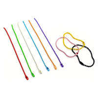 日本紐釦貿易(Nippon Chuko) カラーボールチェーン 1.5mm×10cm 100本入 オレンジ NS291-100（直送品）