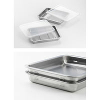 ヨシカワ ステンレス浅型バットセット2P 3810026 1セット 4979487936590（直送品）