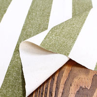 日本紐釦貿易(Nippon Chuko) キャンバス生地 CRAFT VILLAGE ボーダー ベージュ 巾約110cm×3mカット IBK（直送品）