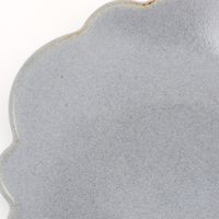たたら作りレリーフ皿 グレー 1セット（1枚×2） LAKOLE/ラコレ