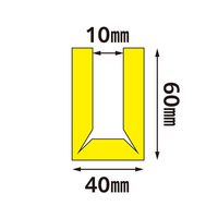 カーボーイ トラ柄反射クッション 挟み込み型 1m トラ柄(グレー/ホワイト) 内幅10mm TH-H0110GYWH 1セット(2個)（直送品）
