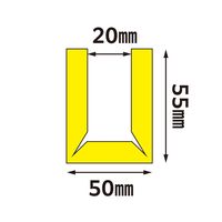 カーボーイ トラ柄反射クッション 挟み込み型 1m トラ柄(グレー/ホワイト) 内幅20mm TH-H0120GYWH 1セット(2個)（直送品）