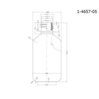 アズワン 細口瓶(中栓付き)500mL NVN-500 1本 1-4657-25（直送品）