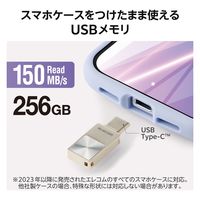 USBメモリ 256GB USB3.2(Gen1) Type-C 小型 シルバー MF-SPU3256GSV エレコム 1個