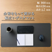 デスクマット マウス対応 ソフトレザー 大型 ズレにくい 水拭き可 ダークグレー MP-XDM04DGY エレコム 1個（直送品）