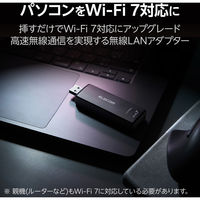 WiFi 無線LAN 子機 USB 無線LANアダプタ ブラック WDC-BE28TU3-B エレコム 1個（直送品）