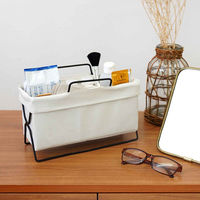 東洋ケース 卓上収納 卓上マルチラック 折りたたみ ファブリック アイボリー 417526 1個（直送品）