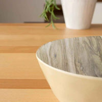 1956レストラン・サプライ ボウル 19cm 木目調 デザートウッド Planta プランタ プラスチック 432538 1個（直送品）