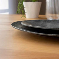 1956レストラン・サプライ プレート 22cm 木目調 ブラック Planta プランタ プラスチック 432542 1個（直送品）