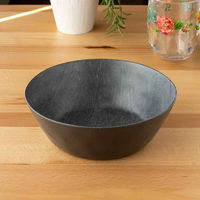 1956レストラン・サプライ ボウル 19cm 木目調 ブラック Planta プランタ プラスチック 432544 1個（直送品）
