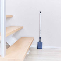 日本クリンテック ほうき 全長67cm 立つホウキ STAND フリースタンディングブルームS チャコール 444914 1個（直送品）