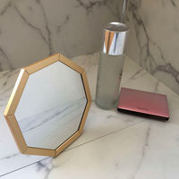 パラデック スタンド&ウォールミラー 八角形ミラー SSサイズ 15×15cm オクタム ゴールド 450685 1個（直送品）