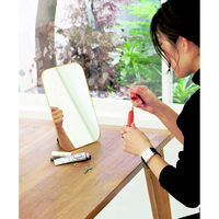 パラデック スタンド&ウォールミラー 真鍮ミラー 18×27.5cm 角丸 オディエ 450694 1個（直送品）