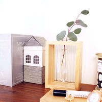 パラデック 花瓶 レトロガラス 一輪挿し フラワーベース ナチュラル 463188 1個（直送品）