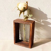 パラデック 花瓶 レトロガラス 一輪挿し フラワーベース ブラウン 463187 1個（直送品）