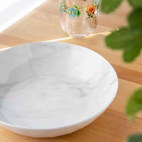 1956レストラン・サプライ ボウル 23cm 大理石風 プラスチック メラミン 432424 1個（直送品）