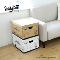 東洋ケース 収納ケース Workson スローイングボックス PEANUTS スヌーピー ナチュラル 413416 1個（直送品）
