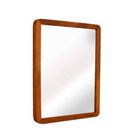 パラデック ウォールミラー 木製フレーム 30cm×40cm アコウスティック ブラウン 450708 1個（直送品）