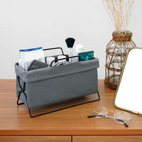 東洋ケース 卓上収納 卓上マルチラック 折りたたみ ファブリック グレー 417527 1個（直送品）