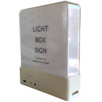 東洋ケース ウォールライト テーブルライト LIGHT BOX SIGN 本体 ホワイト 454228 1個（直送品）