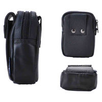 スワン Troy Bros シュリンク ベルトポーチ縦 7011 ブラック 1個（直送品）