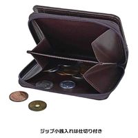 スワン ROTHCO リサイクルレザー 2つ折りラウンド財布 45065 ブラウン 1個（直送品）