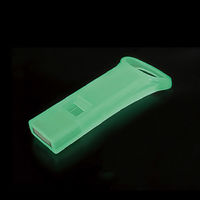 エマージェンシーホイッスル キャップ付き 蓄光グリーン 10個セット 緊急用ホイッスル 防災 防犯 スリム コンパクト 蓄光 アウトドア（直送品）