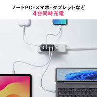 サンワサプライ USB PD対応AC充電器（PD100W・C×3+A×1） ACAーPD104BK 1個